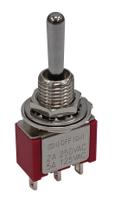 186-254 RS PRO Toggle Switch, Panel Mount, (On)-Off-(On), SPDT, Solder Lug Terminal, 125, 250V ac