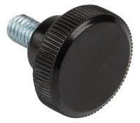 702-7544 RS PRO Black Knurled Clamping Knob, M6, Threaded Stud