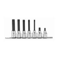 d34j7 Facom 7-Piece Metric 1/2 in Bit Socket Set, Spline Bit