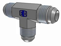 8jmtxs Parker Hydraulic Union Tee Compression Tube Fitting UNF 3/4-16 Male to UNF 3/4-16 Male, 8JMTXS