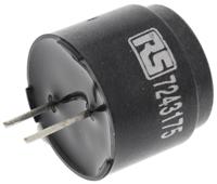 171-0889 RS PRO 85dB PCB Mount Continuous Internal Magnetic Buzzer Component, 16 (Dia.) x 14mm, 4V dc Min, 8V dc Max
