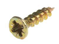 263-1820 RS PRO Pozidriv Countersunk Steel Wood Screw, Yellow Passivated, Zinc Plated, 3.5mm Thread, 16mm Length