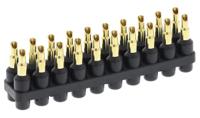 639356-21 Staubli Straight PCB Socket, 20-Contact, 2-Row, 6mm Pitch, Solder Termination