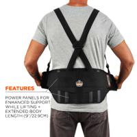 11103 Ergodyne Black Back Support Belt, 76 → 86cm