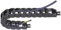 z08300380 Igus e-chain, Z08 Black Cable Chain - Flexible Slot, W38.2 mm x D19.3mm, L1m, 38 mm Min. Bend Radius, Igumid NB