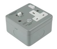 k21mp-c Powerbreaker PowerBreaker H 13A, BS Fixing, Passive, Single Gang RCD Socket, Surface Mount , Switched, 230 V ac, Grey