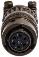 pt06e-10-6ssr Amphenol Industrial, PT, Copper Alloy 6 Way Cable Mount MIL Spec Circular Connector PlugGreen, Socket Contacts,Shell