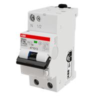 2csr245041r1164 ABB RCBO, 16A Current Rating, 1P+N Poles, 30mA Trip Sensitivity, Type C