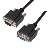 csmnb9mf-5 L-Com Male DB9 to Female DB9 Cable assembly, 5ft PVC