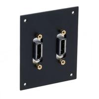 usp2dpf L-Com 2 Way Female Audio & Video Faceplate