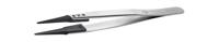 242cfrsa1 ideal-tek 130 mm, PA66/CF30 (Tip), Stainless Steel (Body), Flat; Rounded, ESD Tweezers