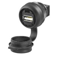 1018840000 Weidmuller Straight, Panel Mount, Socket- Single Port Type A 2.0 IP65 USB Connector