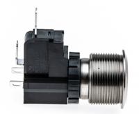 175-8213 RS PRO Illuminated Push Button Switch, Latching, Panel Mount, 22.2mm Cutout, SPST, White LED, 250 / 125V ac, IP67