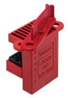v500 ABUS Red Metal Ball Valve Lockout