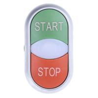 78635827-m22-ddl-gr-gb1gb0m22-a Eaton RMQ Titan M22 Series Green, Red Illuminated Momentary Push Button Head, 22mm Cutout, IP66