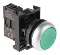 78639208-m22-dl-gm22-am22-led-g Eaton RMQ Titan M22 Series Green Illuminated Momentary Push Button Head, 22mm Cutout, IP69K
