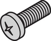 21100-650 nVent SCHROFF Screw for Use with Eurorack, Front Panels, Novastar, Varistar, Varistar CP, M6 Thread, 100 Piece(s)