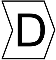 901-10585-909-3111-pvc HellermannTyton HGDC Slide On Cable Markers, Black on White, Pre-printed "D", 2 → 5mm Cable, 901-10585