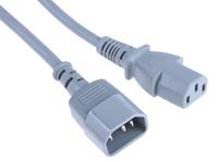 137-3353 RS PRO Straight IEC C13 Socket to Straight IEC C14 Plug Power Cord, 2m