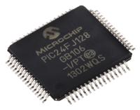 pic24fj128gb106-ipt Microchip, 16 bit PIC, PIC24FJ Microcontroller, 32 MHz, 128kB FLASH, 64-Pin TQFP