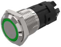 82-41521134 EAO 82 Series Illuminated Illuminated Push Button Switch, Momentary, Panel Mount, 16mm Cutout, SPDT, Green LED, 24V,