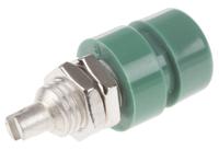 930166104 Hirschmann Test & Measurement Green Female Banana Socket, 4 mm Connector, Solder Termination, 32A, 30 V ac, 60V dc, Tin