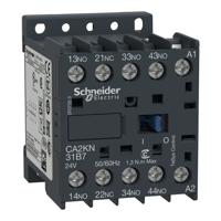ca2kn31m7 Schneider Electric CA2KN Control Relay 3NO + 1NC, 10 A F.L.C, 10 A Contact Rating, 4.5 VA, 220 → 230 Vac, TeSys