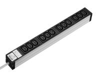 7240200 Rittal IEC C13 12 Gang Power Distribution Unit, 2m Cable, 16A, 230 V