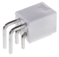 39-30-0040 Molex Mini-Fit Jr Series Right Angle Through Hole PCB Header, 4 Contact(s), 4.2 mm Pitch, 2 Row, Shrouded