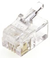 mhrj114p4cr MH Connectors MHRJ Series Male RJ22 Connector, Cable Mount, UTP Shield Straight 4P4C -Way