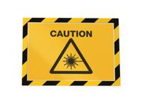 4945130 Durable MagneticDURAFRAME® MAGNETIC SECURITY Black/Yellow A4 Metal Information Frame, 4.5mm Height, 236mm Width