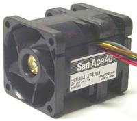 9cra0412p4k03 Sanyo Denki San Ace 9CRA Series Axial Fan, 12 V dc, DC Operation, 55m³/h, 19.2W, 1.6A Max, 40 x 40 x 48mm