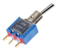 5236cdb APEM Toggle Switch, PCB Mount, On-On, SPST, PC Terminal Terminal, 20V ac/dc