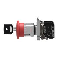 xb4bs9445 Schneider Electric Harmony, Red, Key Reset 40mm Mushroom Head Emergency Button