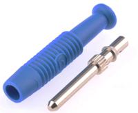 973509102 Hirschmann Test & Measurement Blue Male Banana Plug, 2mm Connector, Solder Termination, 6A, 60V dc, Nickel Plating