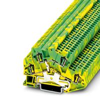3038480 Phoenix Contact  STTBS 2.5-PE Series Green/Yellow, Double-Level, Spring Clamp Termination