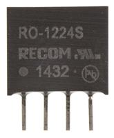 ro-1224s Recom RO DC-DC Converter, 24V dc/ 42mA Output, 10.8 → 13.2 V dc Input, 1W, Through Hole, +85°C Max Temp -40°C