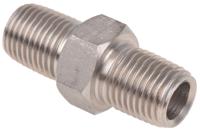826-7040 RS PRO Stainless Steel Pipe Fitting, Straight Hexagon Nipple Joint, Male R 1/4in x Male R 1/4in
