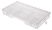 435-0220 RS PRO 9 Cell Transparent PP Compartment Box, 38mm x 245mm x 143mm