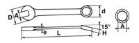 50a-18 SAM Combination Spanner, 18mm, 45/64in, Metric, Height Safe, Double Ended, 213 mm Overall