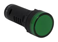 909-2506 RS PRO, Panel Mount Green LED Pilot Light, 22mm Cutout, IP65, Round, 110V ac/dc