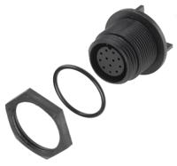 px041312s Bulgin Circular Connector, 12 Contacts, Rear, Miniature Connector, Socket, Female, IP68, Buccaneer 400 Series