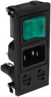 bzv03z000009 Bulgin C14 Snap-In IEC Connector Male, 10A, 250 V, Fuse Size 5 x 20mm