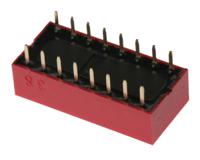 nds-08-v APEM 8 Way Through Hole DIP Switch SPST, Raised Actuator