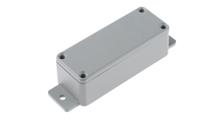 621-5028 RS PRO Grey Die Cast Aluminium Enclosure, IP66, Flanged, Grey Lid, 113.9 x 35.1 x 30mm