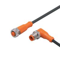 evc025 ifm electronic Male 1 way M12 to Female 1 way M12 Sensor Actuator Cable, 0.3 m