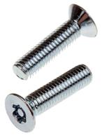 482-8212 RS PRO Bright Zinc Plated Countersunk Steel Tamper Proof Security Screw, M5 x 20mm