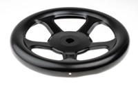 237-366 RS PRO Black Steel Hand Wheel, 250mm diameter