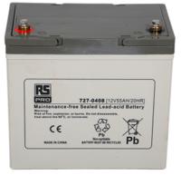 727-0408 RS PRO 12V T6 Sealed Lead Acid Battery, 55Ah