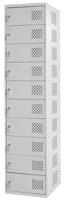 113-4506 RS PRO 10 Door Vented Mild Steel Grey Laptop Charging Locker, 1800 mm x 450 mm x 450mm